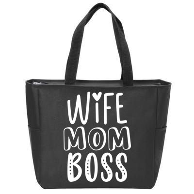 Wife Mom Boss Cute Gift Zip Tote Bag