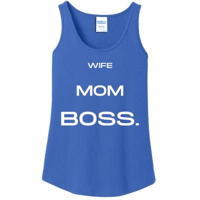 Wife Mom Boss Cool Gift Ladies Essential Tank