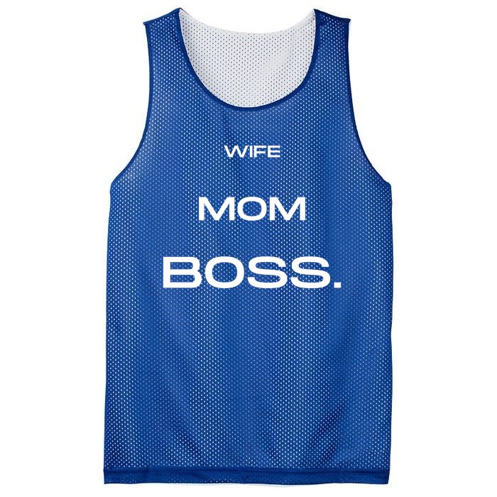 Wife Mom Boss Cool Gift Mesh Reversible Basketball Jersey Tank