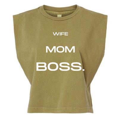 Wife Mom Boss Cool Gift Garment-Dyed Women's Muscle Tee