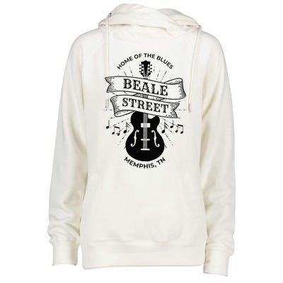 Womens Memphis Beale Street Tennessee Blues VNeck Womens Funnel Neck Pullover Hood