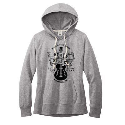 Womens Memphis Beale Street Tennessee Blues VNeck Women's Fleece Hoodie