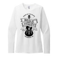 Womens Memphis Beale Street Tennessee Blues VNeck Womens CVC Long Sleeve Shirt