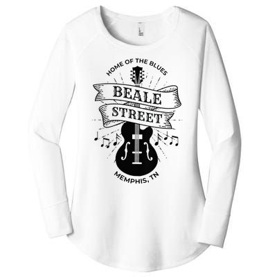 Womens Memphis Beale Street Tennessee Blues VNeck Women's Perfect Tri Tunic Long Sleeve Shirt