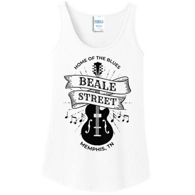 Womens Memphis Beale Street Tennessee Blues VNeck Ladies Essential Tank