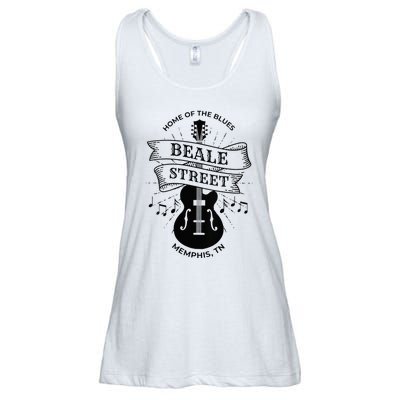 Womens Memphis Beale Street Tennessee Blues VNeck Ladies Essential Flowy Tank