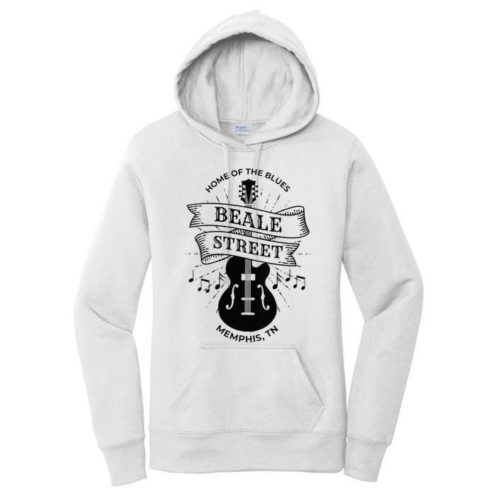 Womens Memphis Beale Street Tennessee Blues VNeck Women's Pullover Hoodie