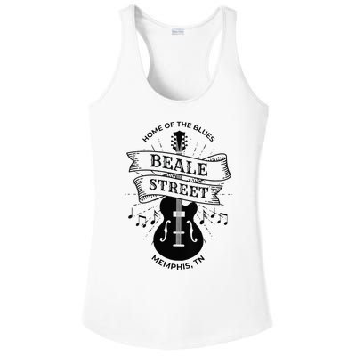 Womens Memphis Beale Street Tennessee Blues VNeck Ladies PosiCharge Competitor Racerback Tank