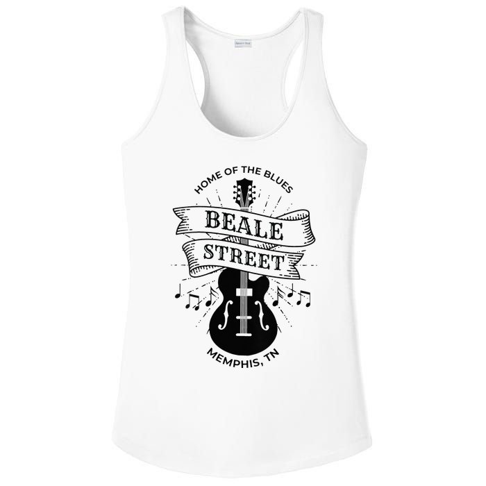 Womens Memphis Beale Street Tennessee Blues VNeck Ladies PosiCharge Competitor Racerback Tank