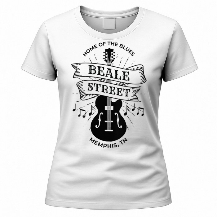 Womens Memphis Beale Street Tennessee Blues VNeck Women's T-Shirt