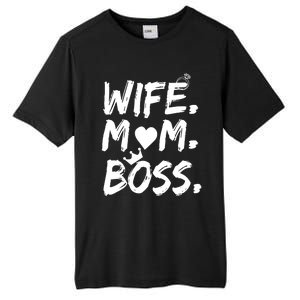 Wife Mom Boss Funny Mothers Day Tall Fusion ChromaSoft Performance T-Shirt