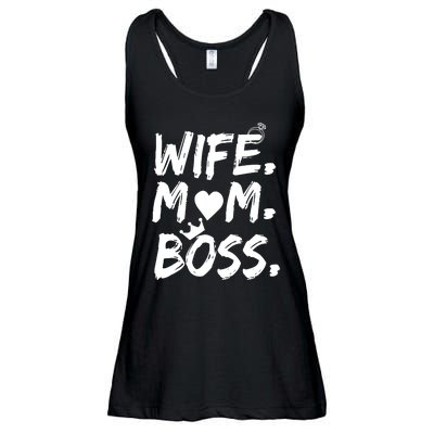 Wife Mom Boss Funny Mothers Day Ladies Essential Flowy Tank