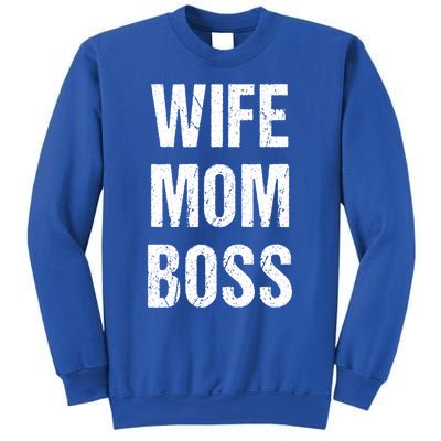 Wife Mom Boss Gift Sweatshirt