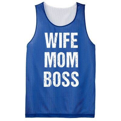 Wife Mom Boss Gift Mesh Reversible Basketball Jersey Tank