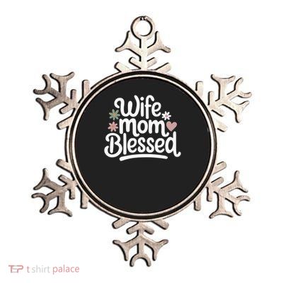 Wife Mom Blessed Mothers Day 2025 Metallic Star Ornament