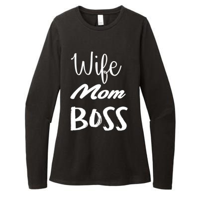 Wife Mom Boss Cute Gift Womens CVC Long Sleeve Shirt