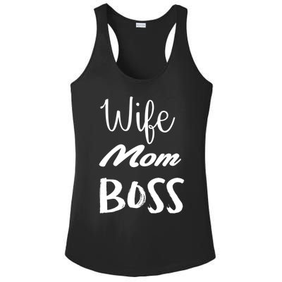 Wife Mom Boss Cute Gift Ladies PosiCharge Competitor Racerback Tank