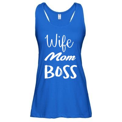 Wife Mom Boss Cute Gift Ladies Essential Flowy Tank