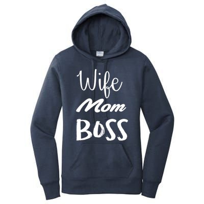 Wife Mom Boss Cute Gift Women's Pullover Hoodie