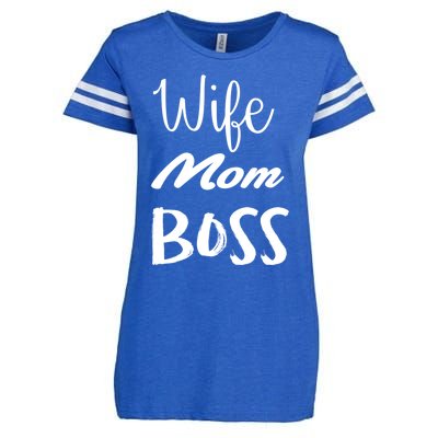 Wife Mom Boss Cute Gift Enza Ladies Jersey Football T-Shirt