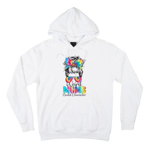 Weird Moms Build Character Tie Dye Messy Bun Mothers Day Hoodie