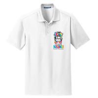 Weird Moms Build Character Tie Dye Messy Bun Mothers Day Dry Zone Grid Polo