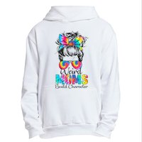 Weird Moms Build Character Tie Dye Messy Bun Mothers Day Urban Pullover Hoodie