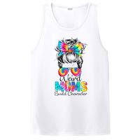 Weird Moms Build Character Tie Dye Messy Bun Mothers Day PosiCharge Competitor Tank