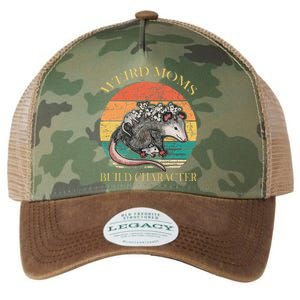 Weird Moms Build Character Opossum Legacy Tie Dye Trucker Hat