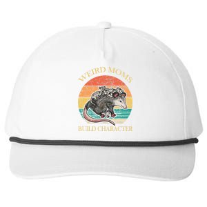 Weird Moms Build Character Opossum Snapback Five-Panel Rope Hat