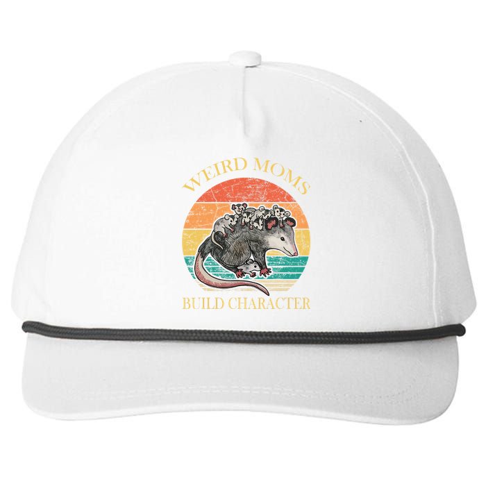 Weird Moms Build Character Opossum Snapback Five-Panel Rope Hat