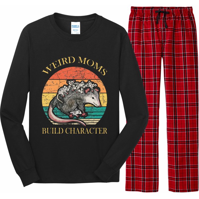 Weird Moms Build Character Opossum Long Sleeve Pajama Set