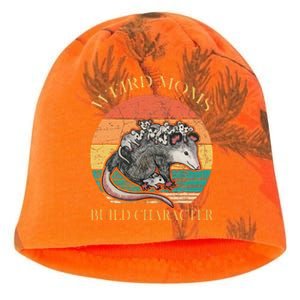 Weird Moms Build Character Opossum Kati - Camo Knit Beanie