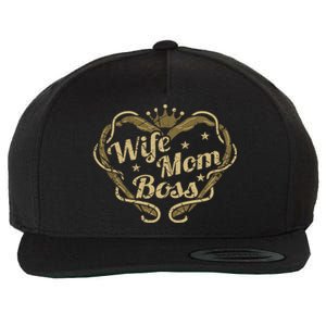 Wife Mom Boss Mother Mami Gift Wool Snapback Cap