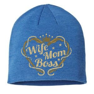 Wife Mom Boss Mother Mami Gift Sustainable Beanie