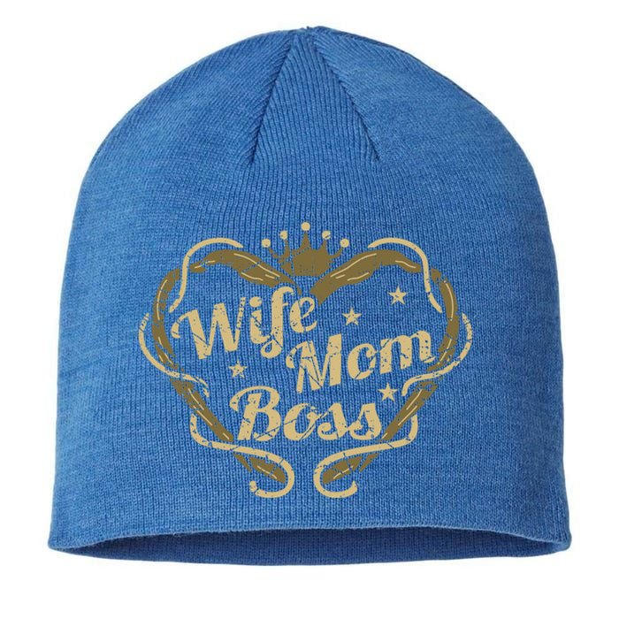 Wife Mom Boss Mother Mami Gift Sustainable Beanie