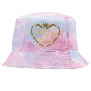 Wife Mom Boss Mother Mami Gift Tie-Dyed Bucket Hat