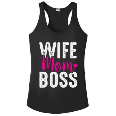 Wife Mom Boss Gift Ladies PosiCharge Competitor Racerback Tank