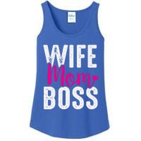 Wife Mom Boss Gift Ladies Essential Tank