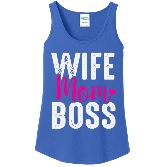 Wife Mom Boss Gift Ladies Essential Tank