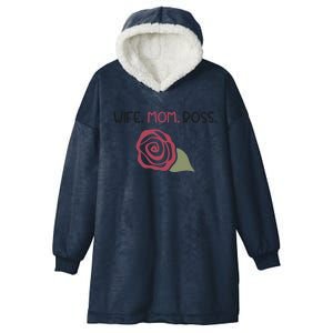 Wife Mom Boss Gift Hooded Wearable Blanket