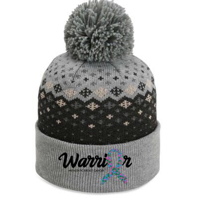 Warrior Metastatic Breast Cancer Awareness The Baniff Cuffed Pom Beanie