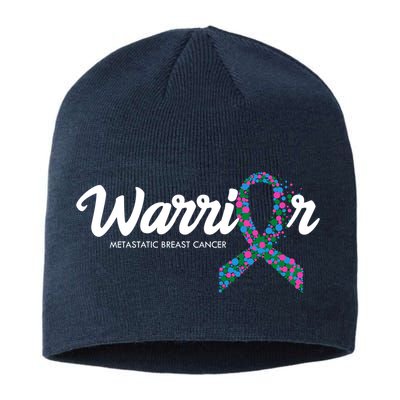 Warrior Metastatic Breast Cancer Awareness Sustainable Beanie