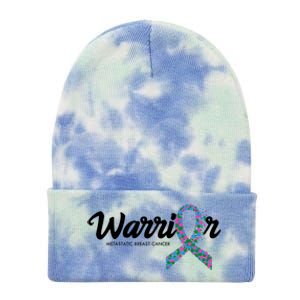 Warrior Metastatic Breast Cancer Awareness Tie Dye 12in Knit Beanie