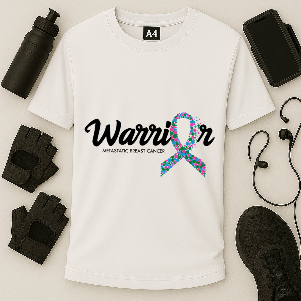 Warrior Metastatic Breast Cancer Awareness Cooling Performance Crew T-Shirt