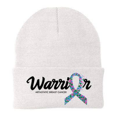 Warrior Metastatic Breast Cancer Awareness Knit Cap Winter Beanie