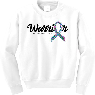 Warrior Metastatic Breast Cancer Awareness Kids Sweatshirt