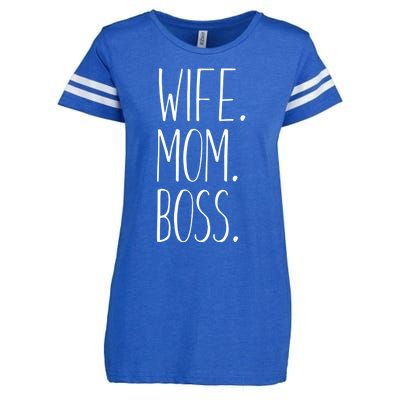 Wife Mom Boss Funny Gift Funny Mom Gift Enza Ladies Jersey Football T-Shirt