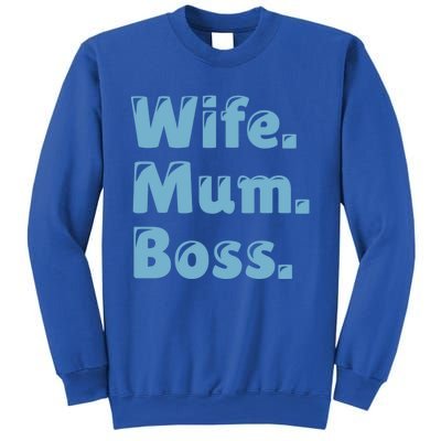 Wife Mom Boss Gift Sweatshirt