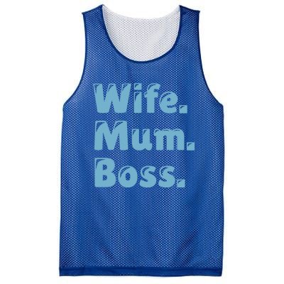 Wife Mom Boss Gift Mesh Reversible Basketball Jersey Tank